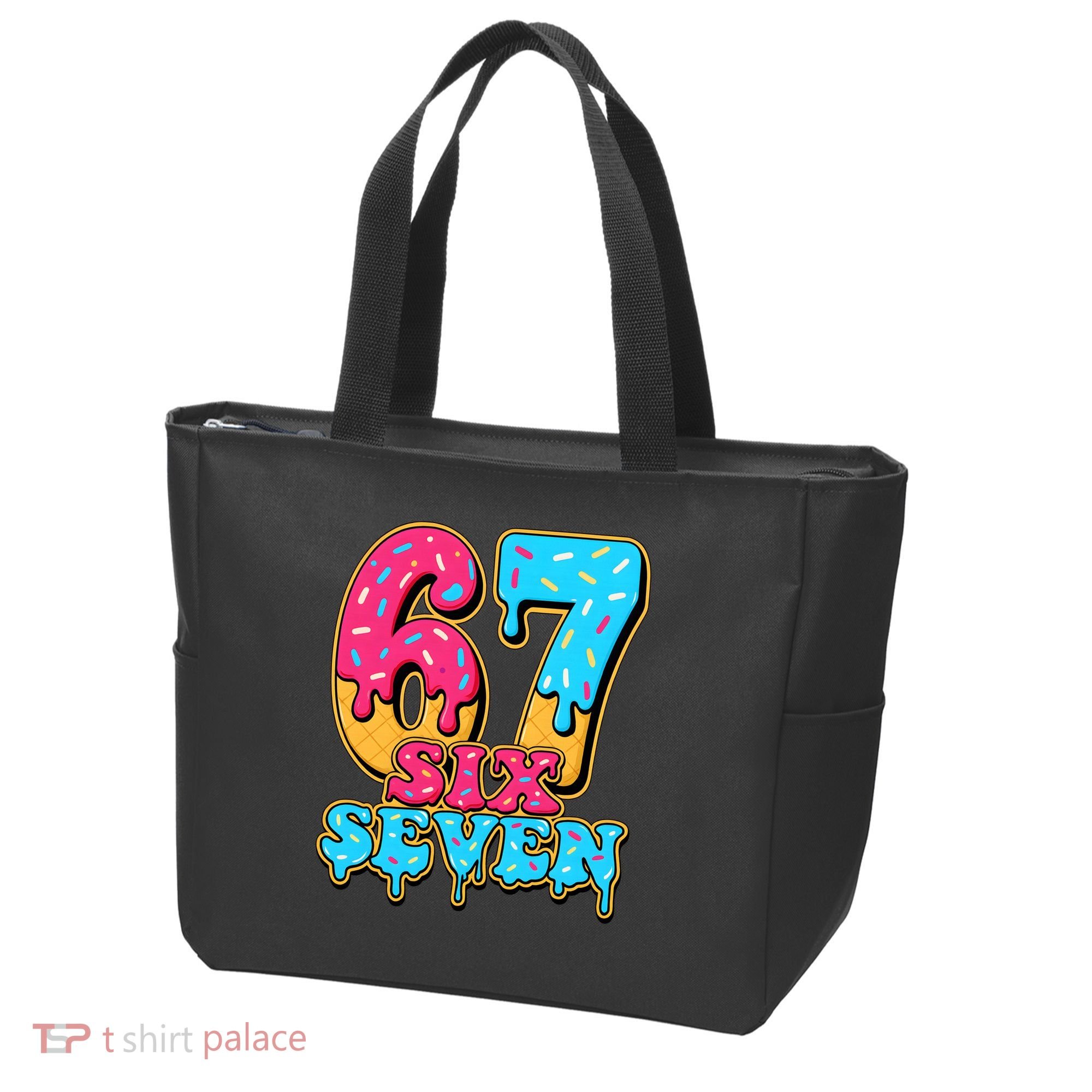 6-7 Baseball Drip Number 67 Player Or 67th Birthday Meme Tote Bag