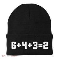 6432 Baseball Double Play Funny Baseball 6 4 3 2 Beanie thumb 0