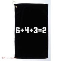 6432 Baseball Double Play Funny Baseball 6 4 3 2 Golf Towel thumb 0