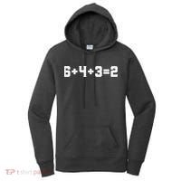 6432 Baseball Double Play Funny Baseball 6 4 3 2 Women's Hoodie thumb 0