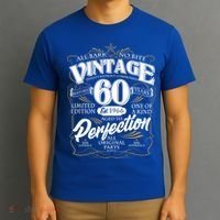 60th Birthday Est 1966 All Bark No Bite Vintage Birthday  T-Shirt thumb 3