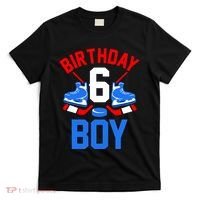 6th Birthday For Girl Boy 6 Yrs Old Ice Hockey Fan T-Shirt thumb 0