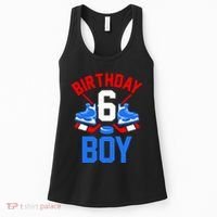 6th Birthday For Girl Boy 6 Yrs Old Ice Hockey Fan Women's Tank Top thumb 0
