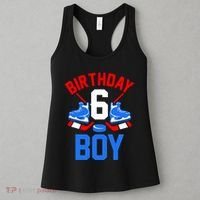 6th Birthday For Girl Boy 6 Yrs Old Ice Hockey Fan Women's Tank Top thumb 3
