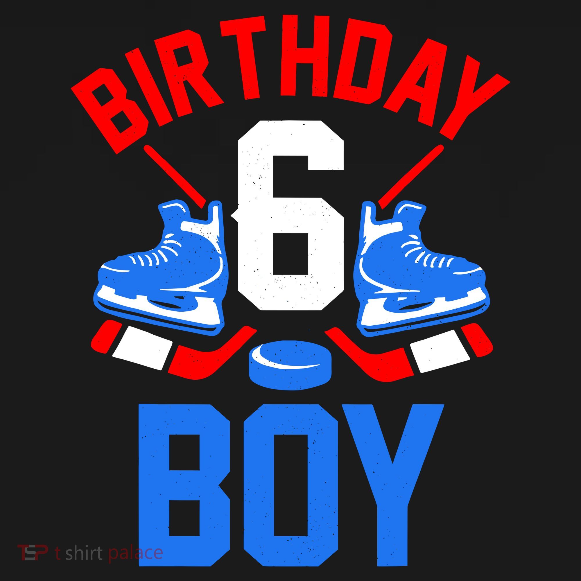 6th Birthday For Girl Boy 6 Yrs Old Ice Hockey Fan Women's Tank Top
