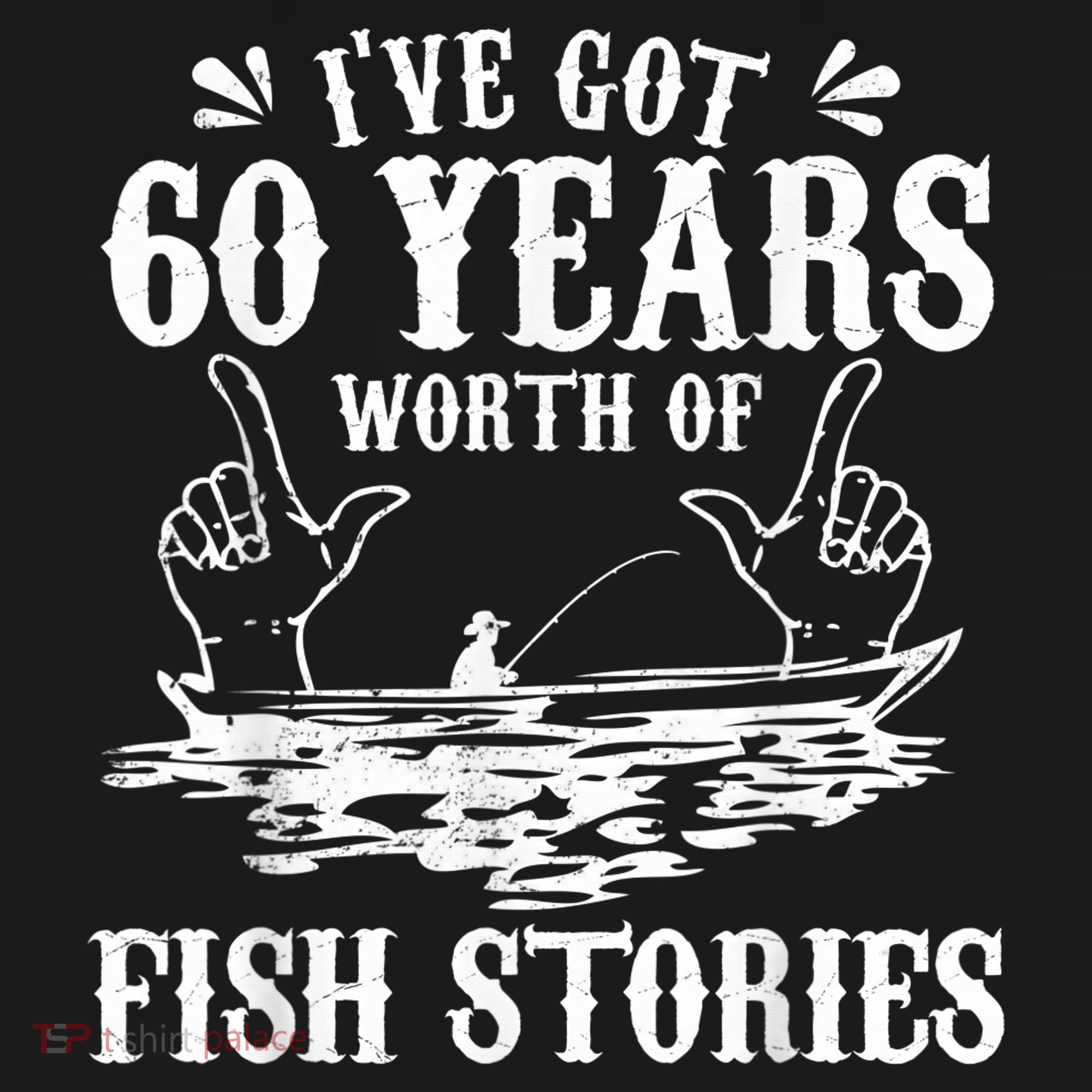 60th Birthday Fisherman  Funny Bass Fishing Gift Idea T-Shirt