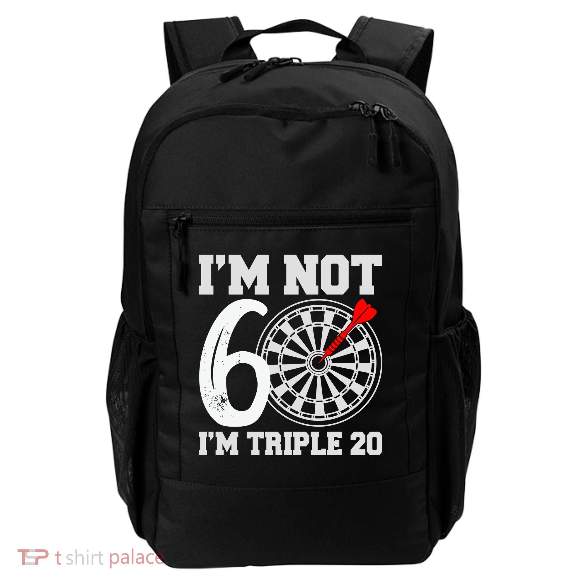 60th Birthday Funny Triple 20 Darts Backpack