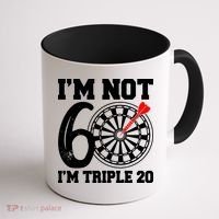 60th Birthday Funny Triple 20 Darts Coffee Mug thumb 1