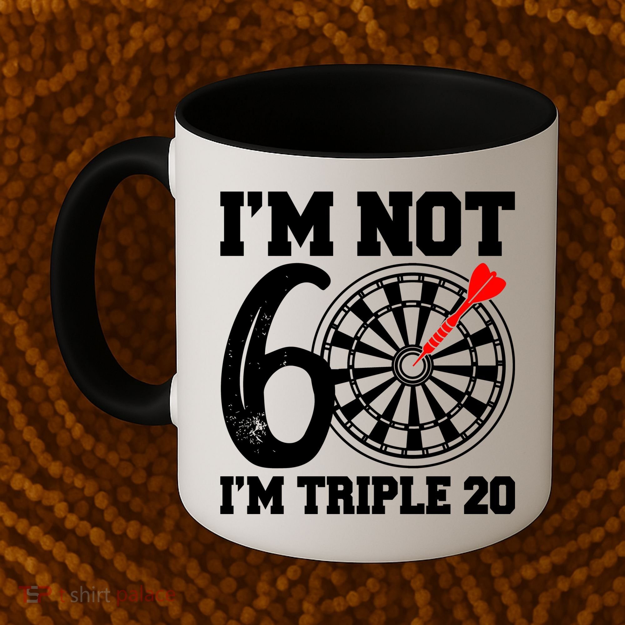 60th Birthday Funny Triple 20 Darts Coffee Mug