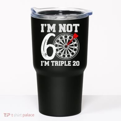 60th Birthday Funny Triple 20 Darts Tumbler