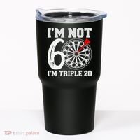60th Birthday Funny Triple 20 Darts Tumbler thumb 0