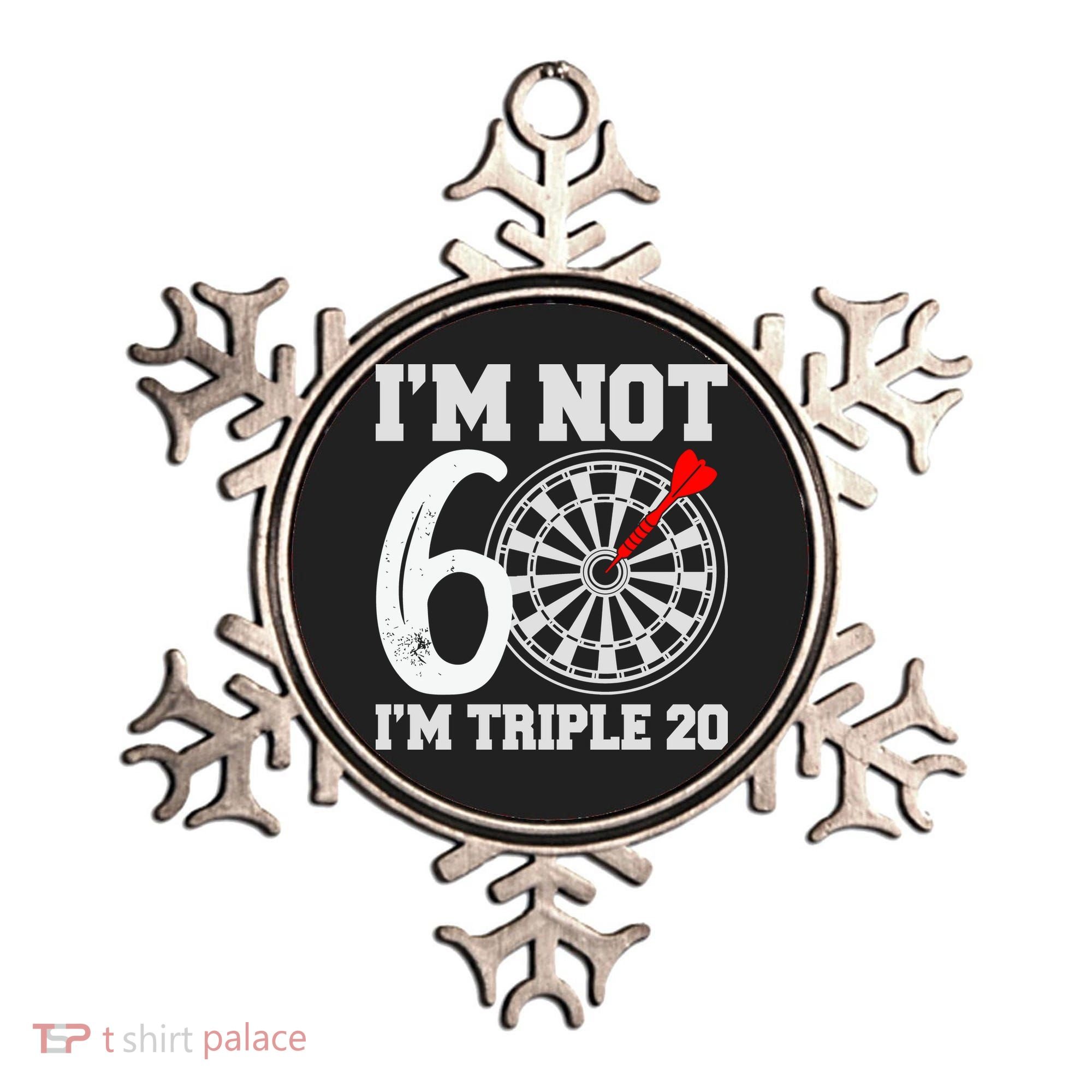 60th Birthday Funny Triple 20 Darts Ornament