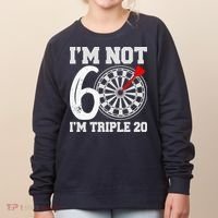 60th Birthday Funny Triple 20 Darts Women's Sweatshirt thumb 0