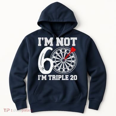 60th Birthday Funny Triple 20 Darts Hoodie
