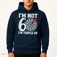 60th Birthday Funny Triple 20 Darts Hoodie thumb 2