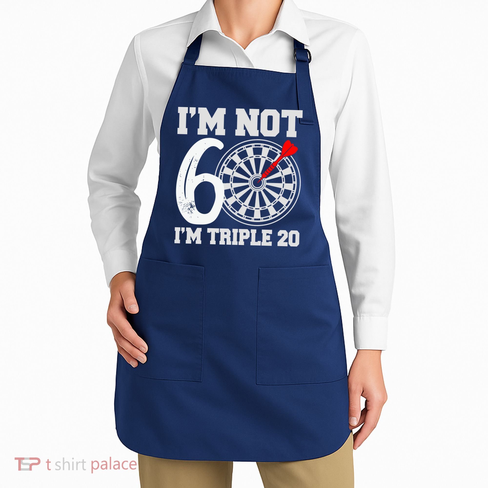 60th Birthday Funny Triple 20 Darts Apron