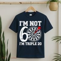 60th Birthday Funny Triple 20 Darts T-Shirt thumb 2