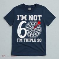 60th Birthday Funny Triple 20 Darts T-Shirt thumb 5