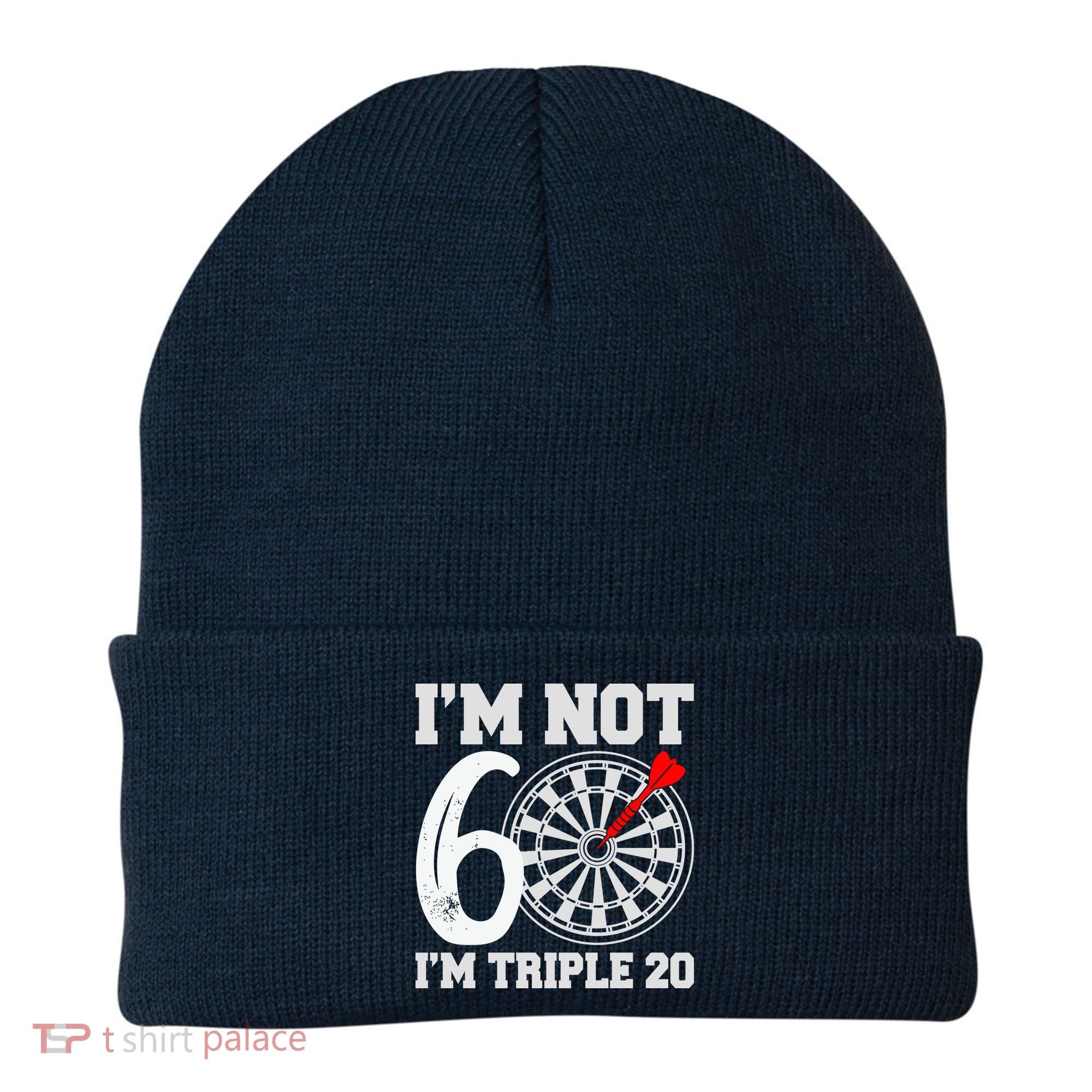60th Birthday Funny Triple 20 Darts Beanie