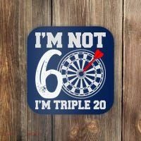 60th Birthday Funny Triple 20 Darts Coaster thumb 0