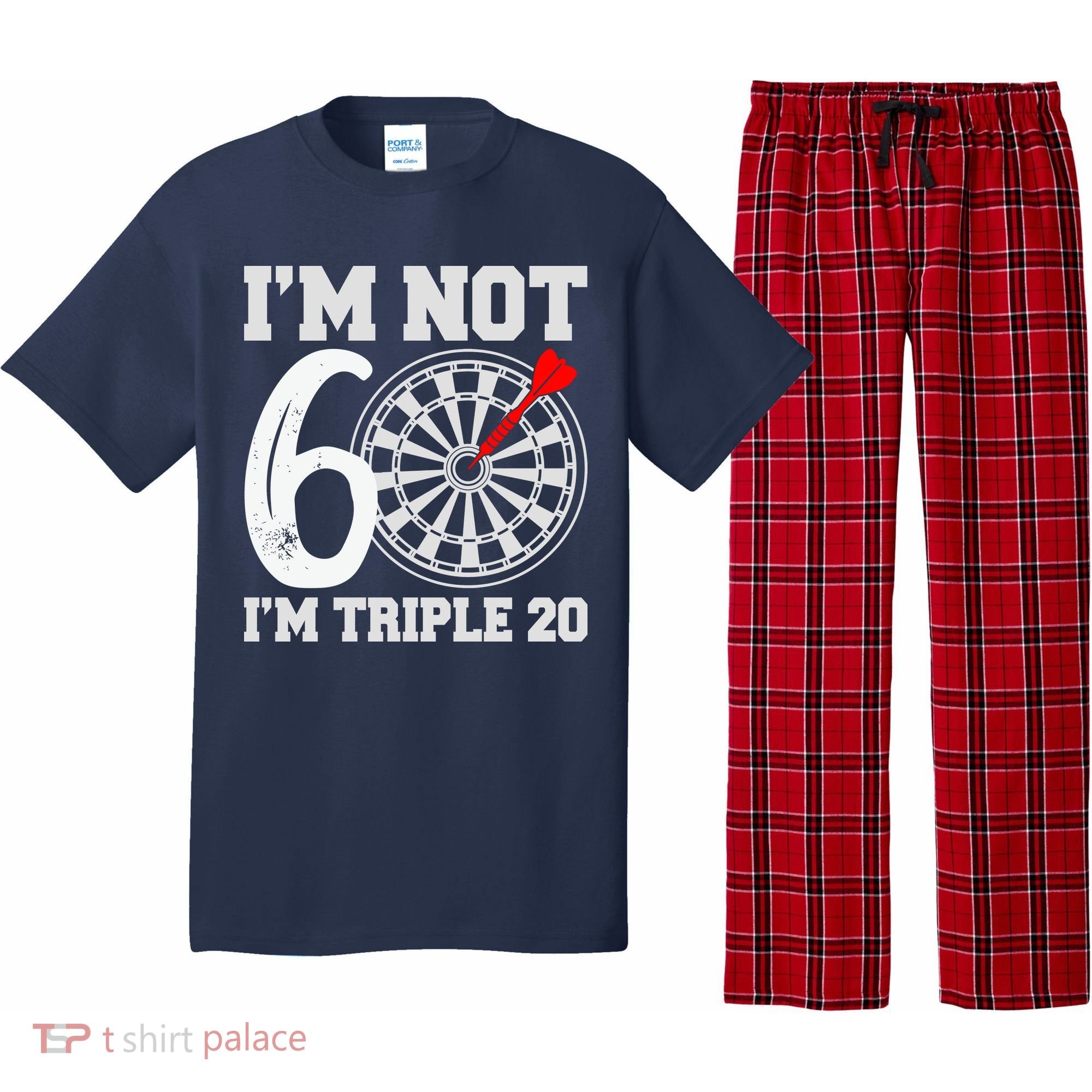 60th Birthday Funny Triple 20 Darts Pajama Set