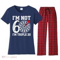60th Birthday Funny Triple 20 Darts Women's Flannel Pajama Set thumb 0