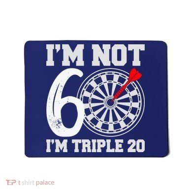 60th Birthday Funny Triple 20 Darts Mousepad
