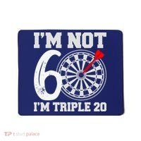 60th Birthday Funny Triple 20 Darts Mousepad thumb 0