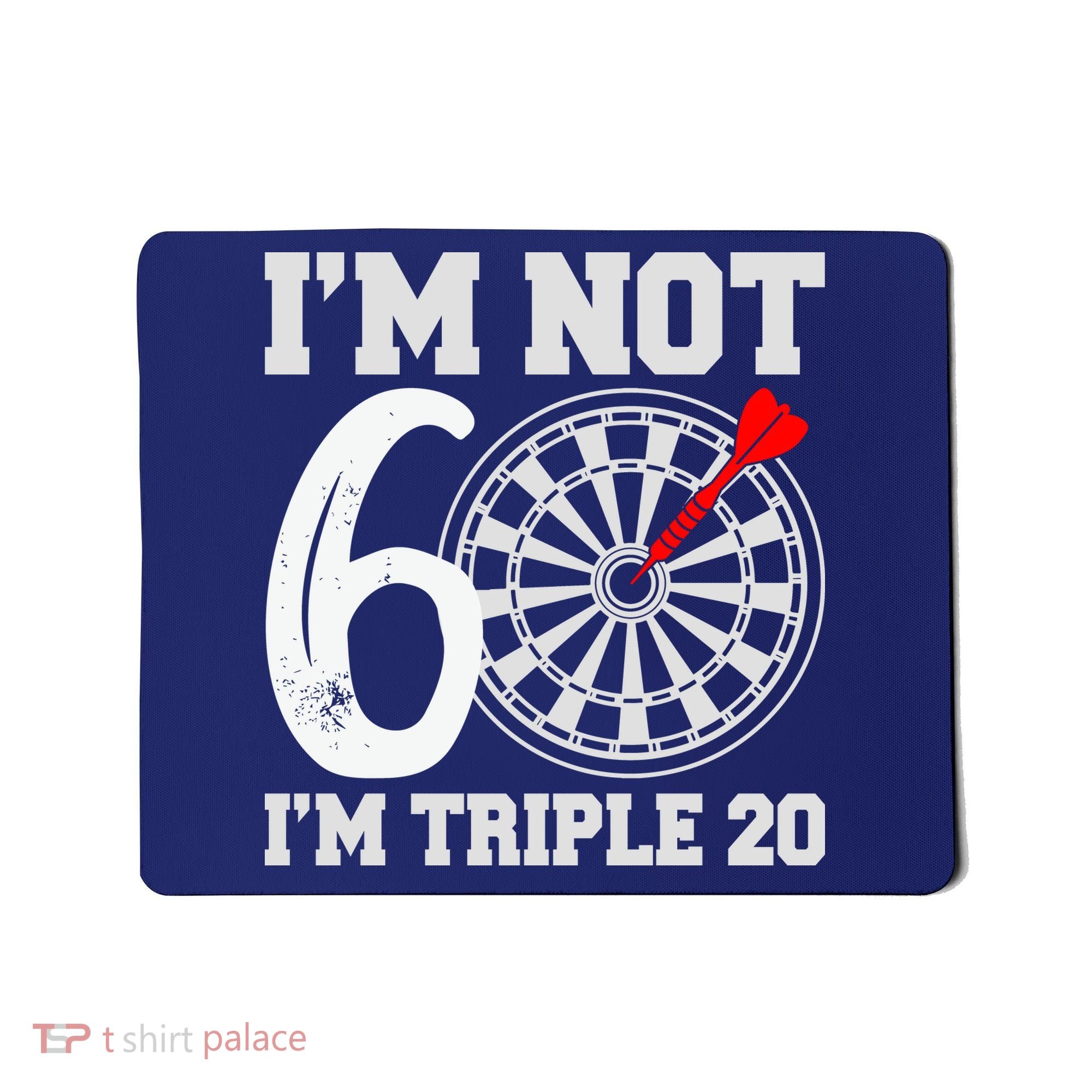 60th Birthday Funny Triple 20 Darts Mousepad