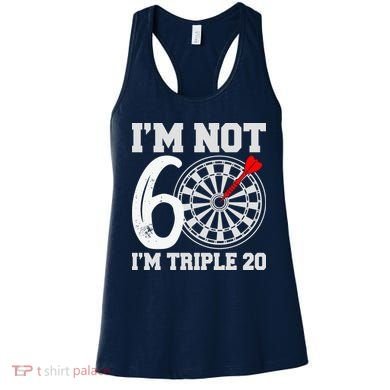60th Birthday Funny Triple 20 Darts Women's Tank Top