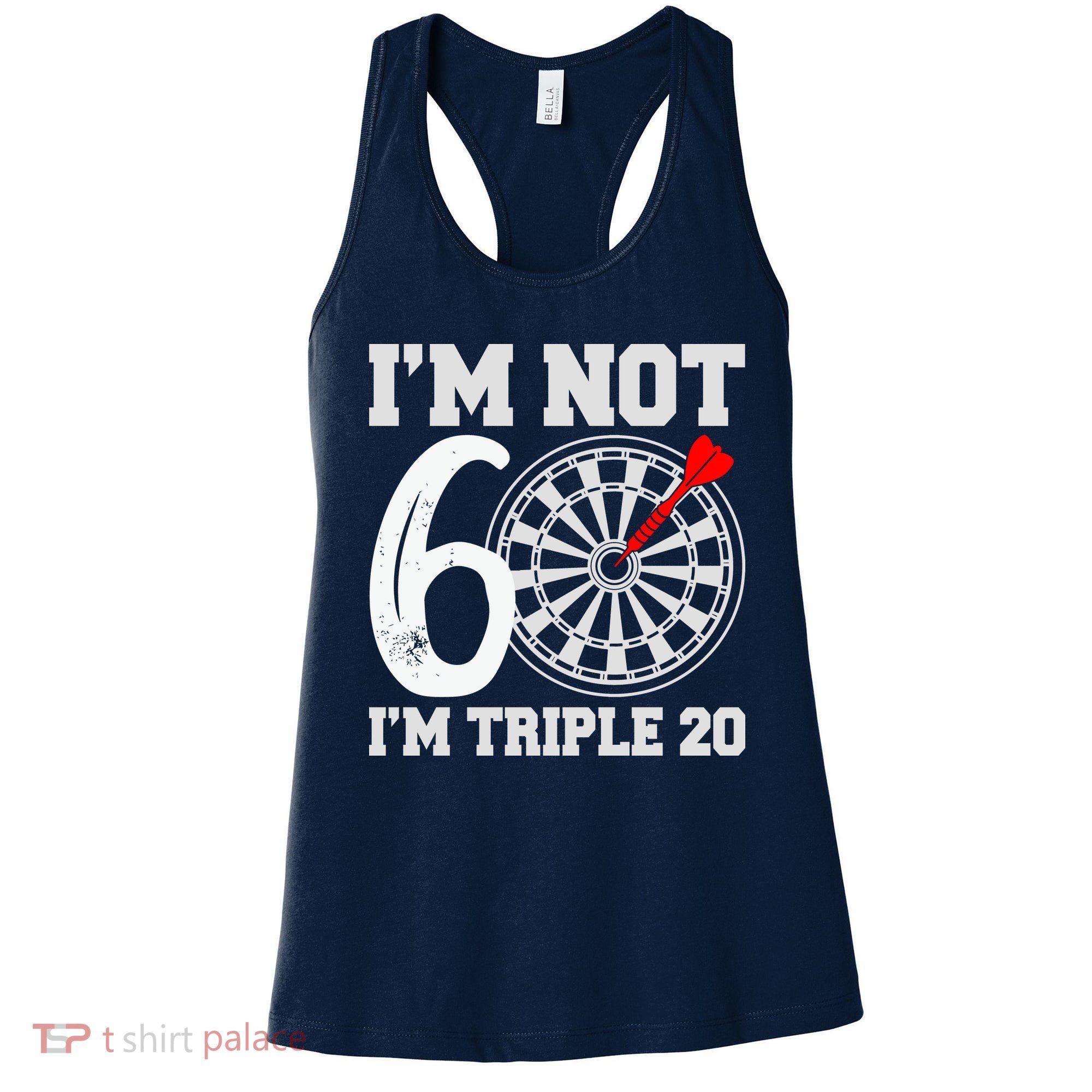 60th Birthday Funny Triple 20 Darts Women's Tank Top