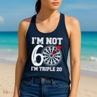 60th Birthday Funny Triple 20 Darts Women's Tank Top thumb 2