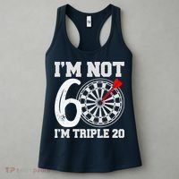60th Birthday Funny Triple 20 Darts Women's Tank Top thumb 3