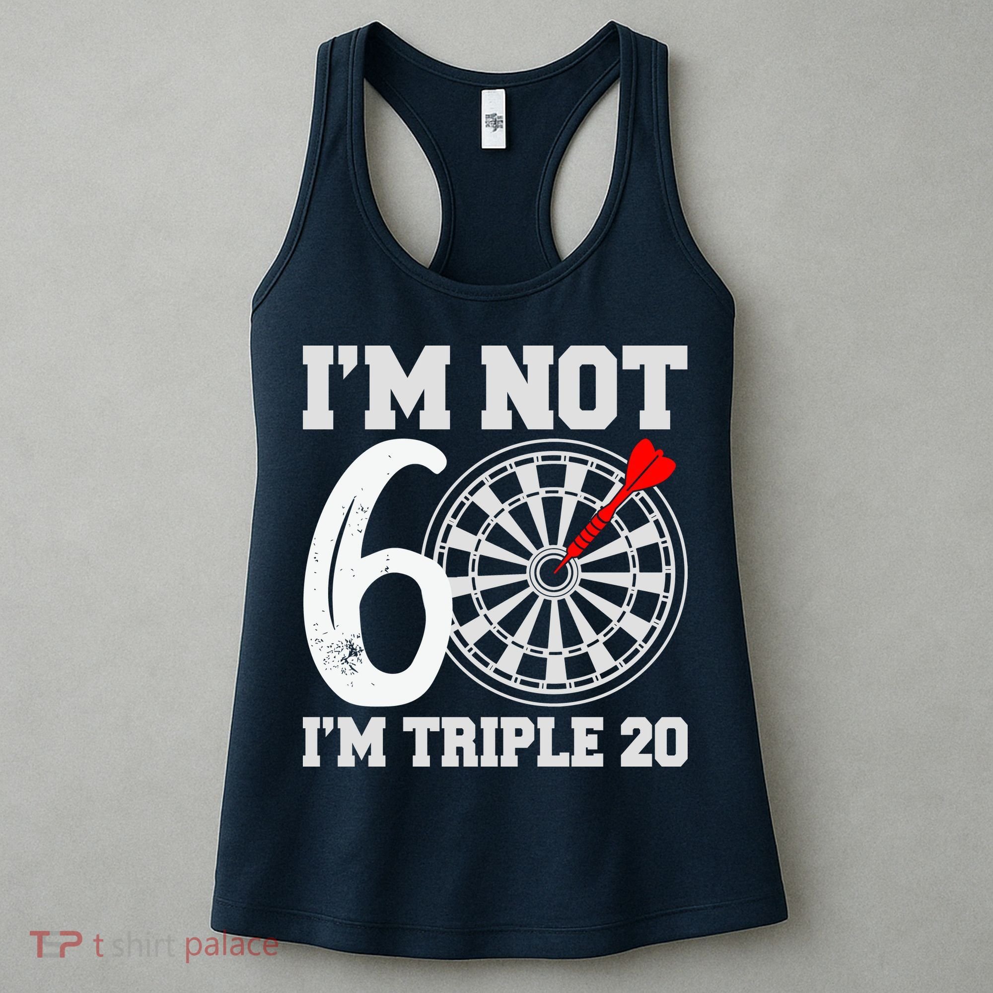 60th Birthday Funny Triple 20 Darts Women's Tank Top