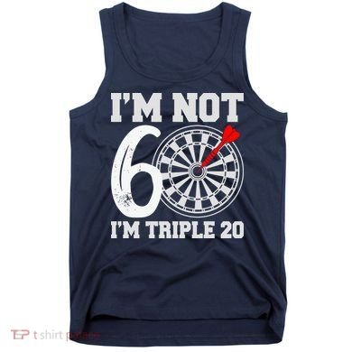 60th Birthday Funny Triple 20 Darts Tank Top