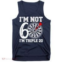 60th Birthday Funny Triple 20 Darts Tank Top thumb 0
