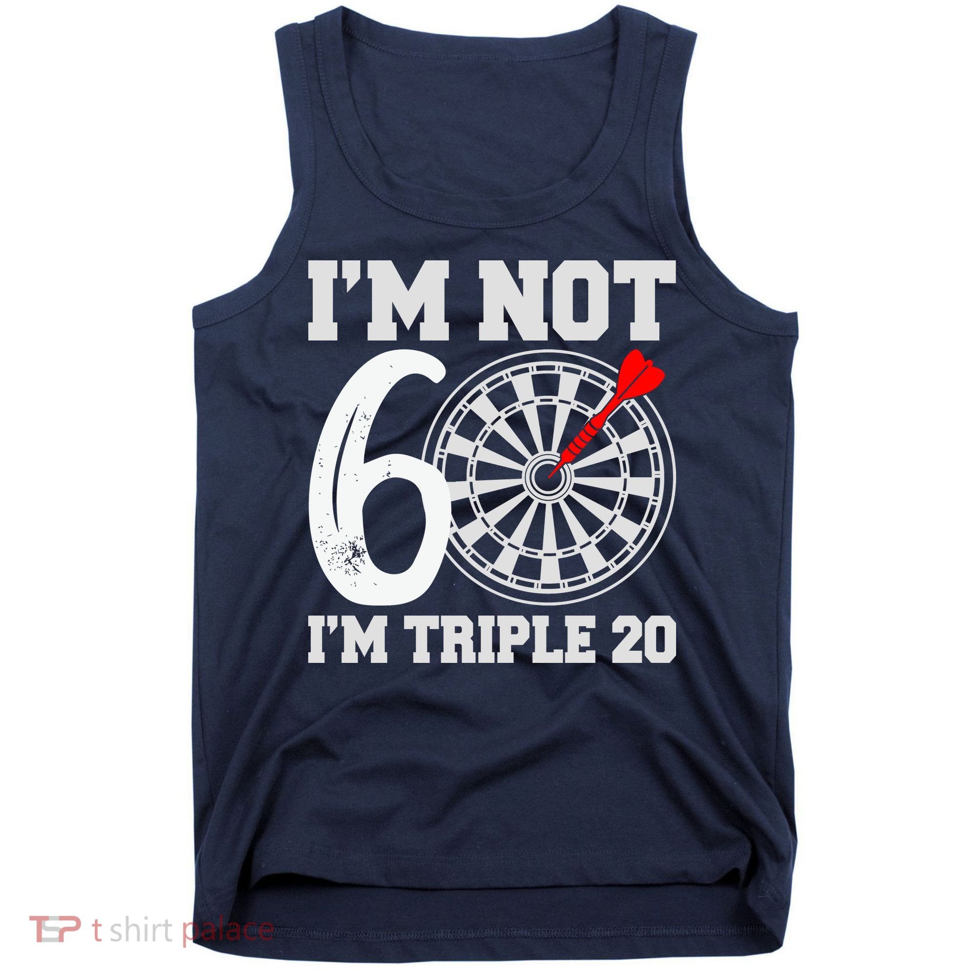 60th Birthday Funny Triple 20 Darts Tank Top
