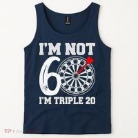 60th Birthday Funny Triple 20 Darts Tank Top thumb 2