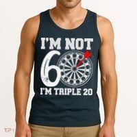 60th Birthday Funny Triple 20 Darts Tank Top thumb 3