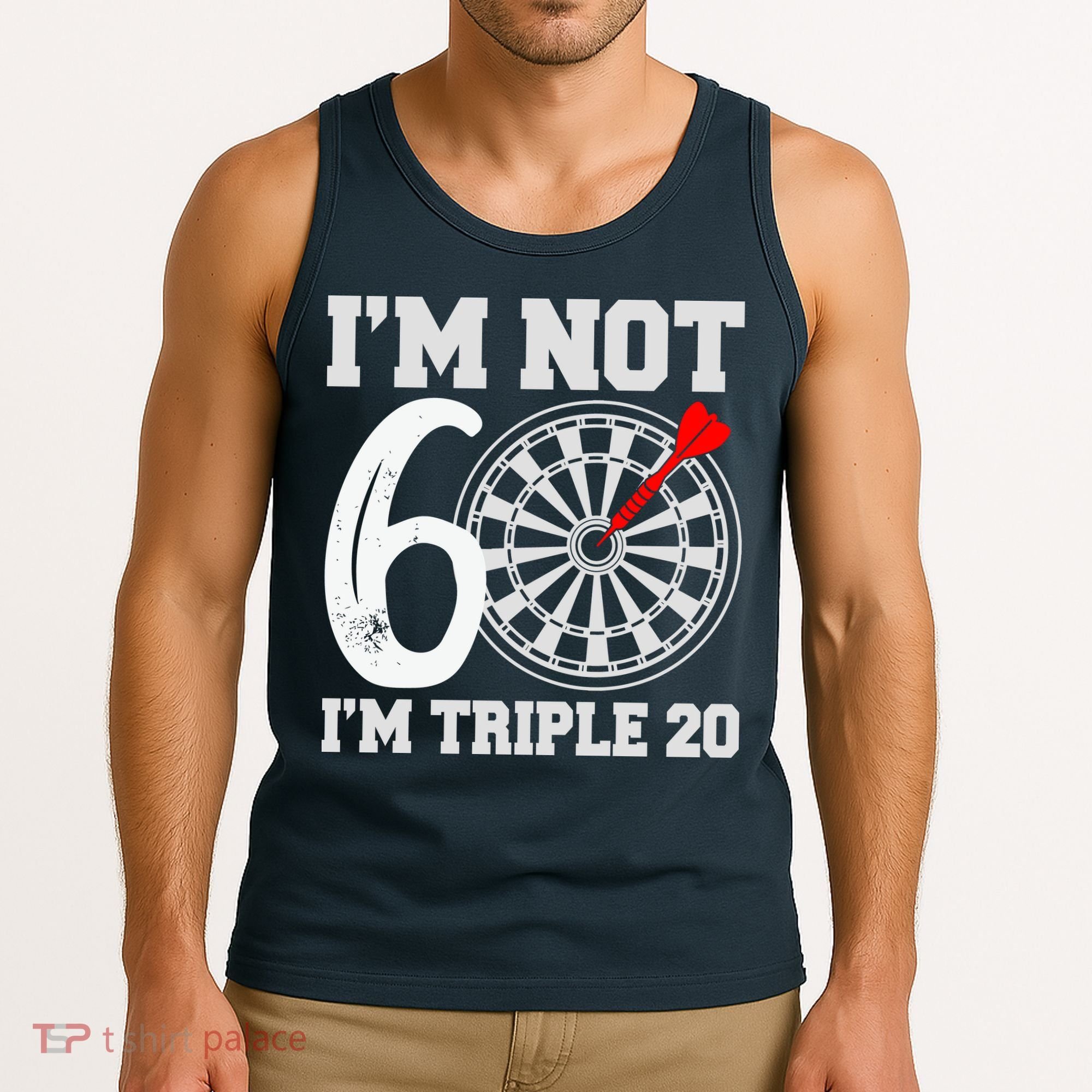60th Birthday Funny Triple 20 Darts Tank Top