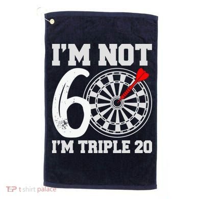 60th Birthday Funny Triple 20 Darts Golf Towel