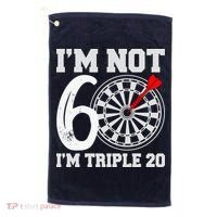 60th Birthday Funny Triple 20 Darts Golf Towel thumb 0
