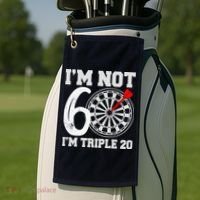 60th Birthday Funny Triple 20 Darts Golf Towel thumb 2
