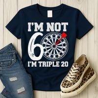 60th Birthday Funny Triple 20 Darts Women's T-Shirt thumb 3
