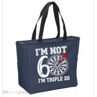 60th Birthday Funny Triple 20 Darts Tote Bag thumb 2