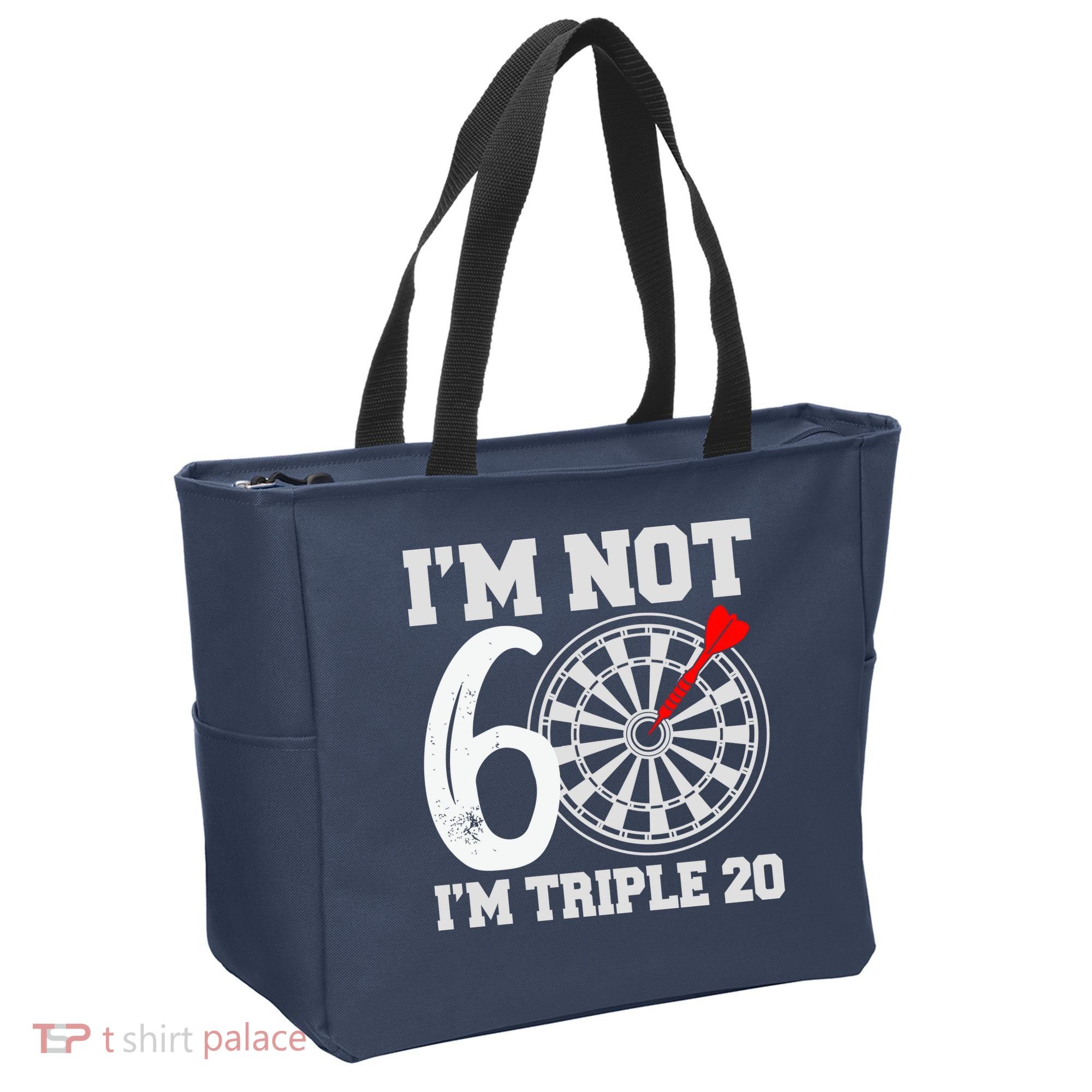 60th Birthday Funny Triple 20 Darts Tote Bag