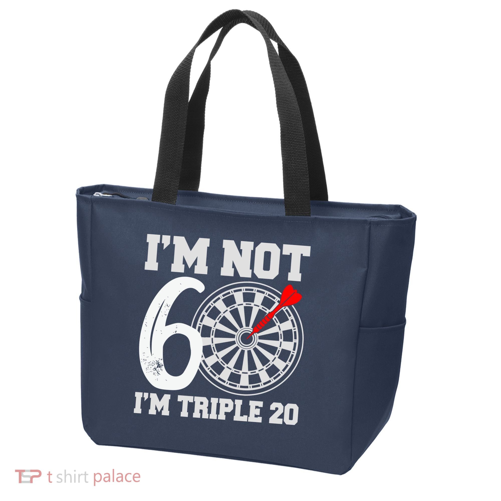 60th Birthday Funny Triple 20 Darts Tote Bag