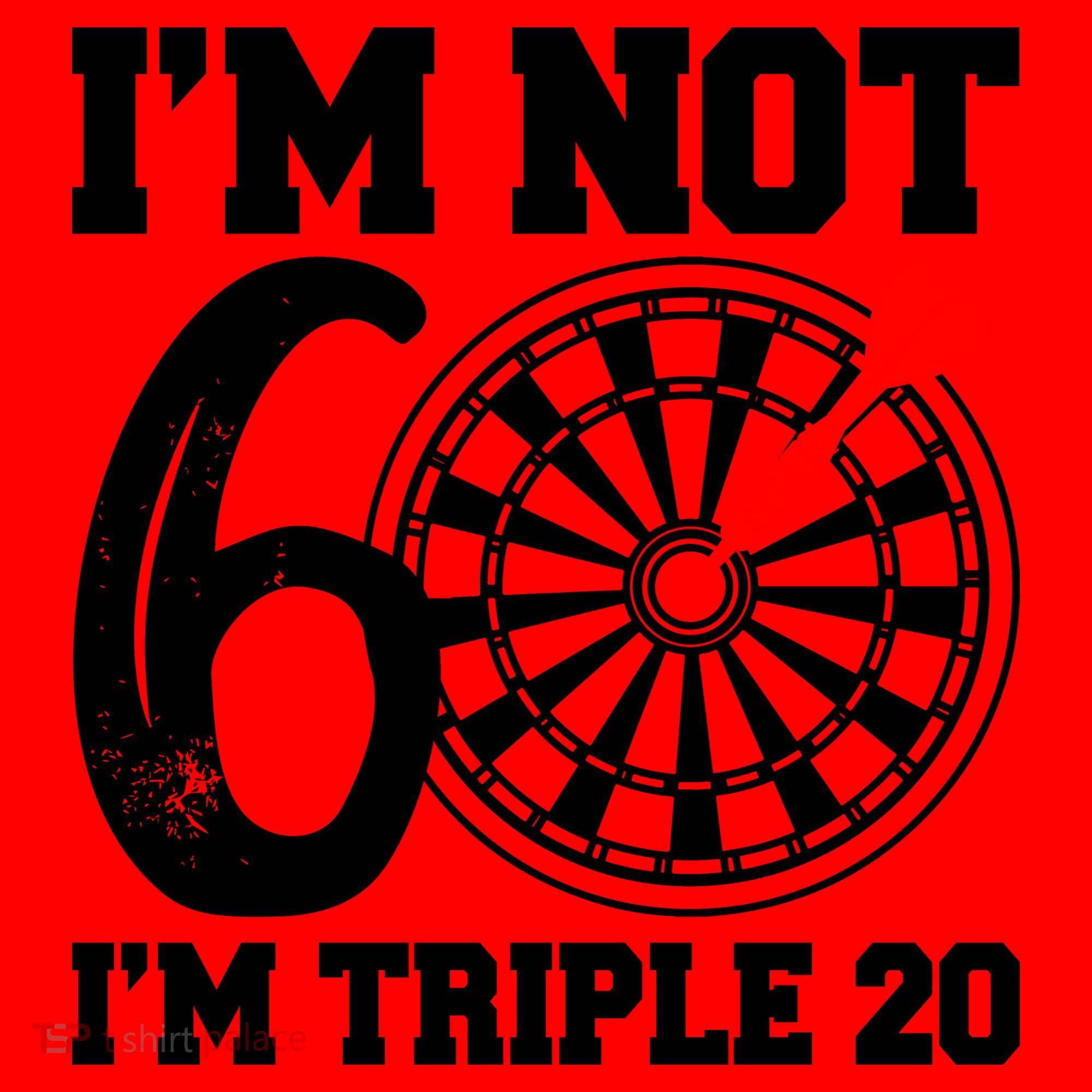 60th Birthday Funny Triple 20 Darts Santa Hat