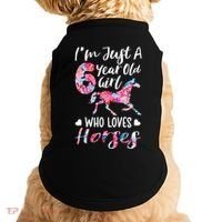 6th birthday for horse lover Just A 6 years old Doggie Tank thumb 0