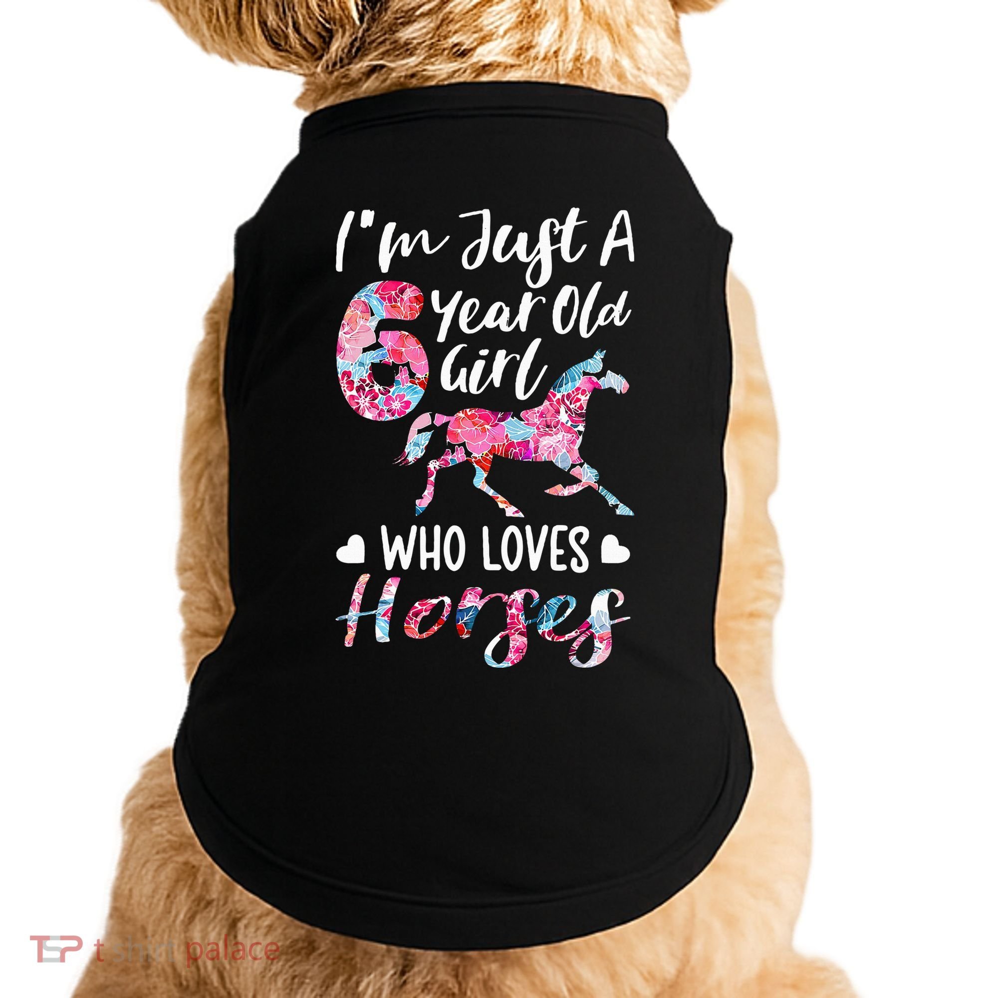 6th birthday for horse lover Just A 6 years old Doggie Tank